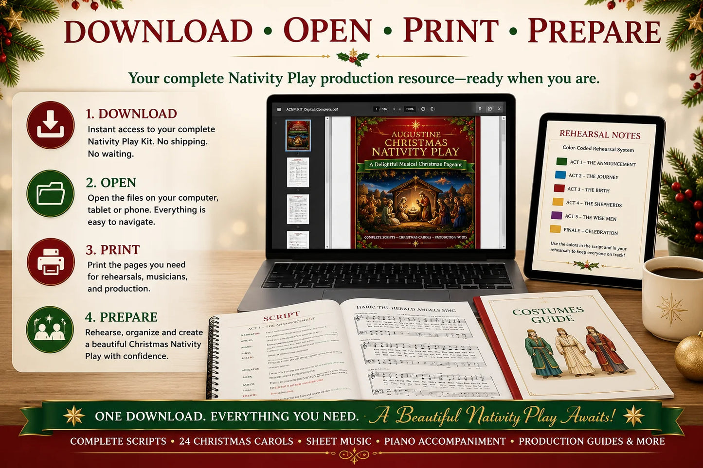 AUGUSTINE CHRISTMAS NATIVITY PLAY KIT — DIGITAL VERSION