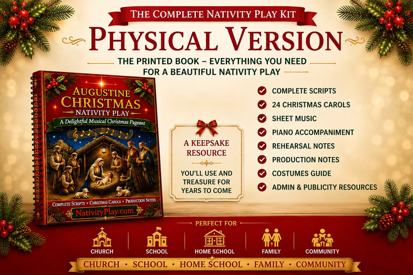 AUGUSTINE CHRISTMAS NATIVITY PLAY KIT – PHYSICAL VERSION